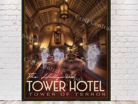 Tower of Terror Poster Hollywood Studios Poster Vintage Disney Poster Hollywood Tower Hotel Poster Twilight Zone Poster Hotel Lobby Poster Cheap