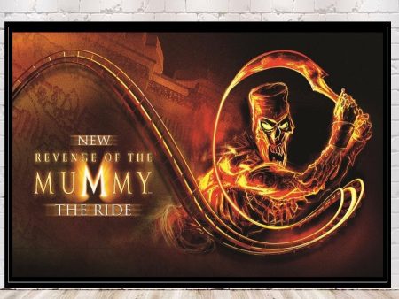 The Revenge of the Mummy Poster Vintage Universal Studios Poster The Mummy Ride Poster Roller Coaster Poster Hot on Sale