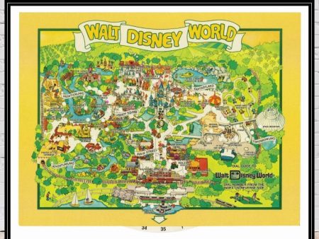 Walt Disney World Map Magic Kingdom Map Magic Kingdom Poster Vintage Disney Poster Disney Map Poster Walt Disney World Poster Map of Disney Fashion