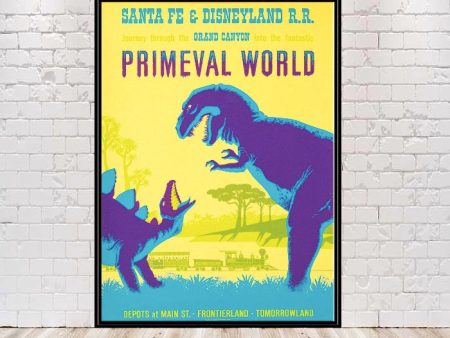 Primeval World Poster Disney World Poster Vintage Disney Poster Disney Railroad Poster Disneyland Poster Disney Poster Frontierland Poster Fashion