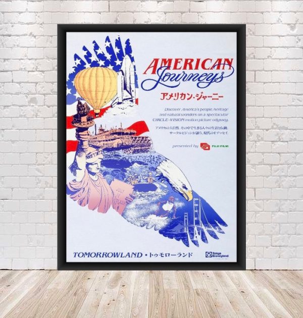 American Journeys Poster Disney Attraction Poster Tomorrowland Posters Tokyo Disneyland Poster Disney World Posters Wall Art Nursery Online Sale