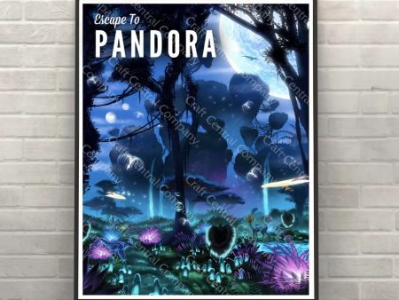 Pandora Poster Disney Attraction Poster Avatar Flight of Passage Poster Animal Kingdom Escape to Pandora Poster Travel Poster Hot on Sale