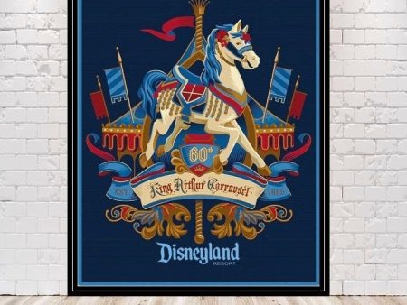 King Arthur Carousel Poster Prince Charming Carousel Poster 8x10, 11x14, 13x19 Vintage Disney Poster Disney World Poster Disneyland Poster Online