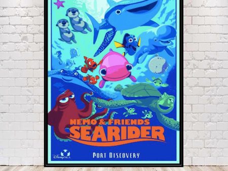 SEARIDER Poster Nemo and Friends Searider Poster 8x10 11x14 13x19 16x20 18x24 Disney Sea Poster Vintage Disney Poster Finding Nemo Poster Sale