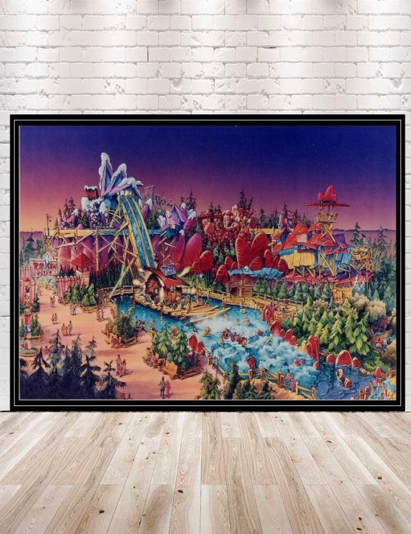 Dudley Do Right Ripsaw Falls Poster Universal Studios Poster Attraction Poster Dudley Do Right poster Islands of Adventure Concept Art Discount