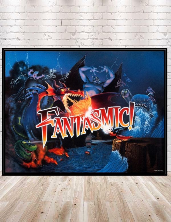 Fantasmic Poster Vintage Disney Poster Hollywood Studios Poster Vintage Disney World Poster Disney Attraction Poster Disneyland Mickey Mouse For Sale