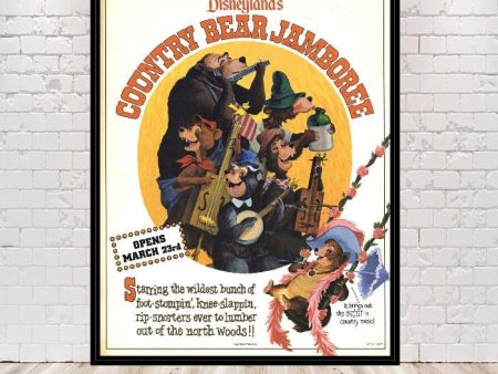 Country Bear Jamboree Poster Disney Poster Disney Attraction Poster Bear Country Poster Vintage Disneyland Posters Disney World Frontierland Online now