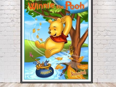 Winnie the Pooh Poster Many Adventures Of Winnie the Pooh Poster Vintage Disney Poster Fantasyland Disneyland Poster Attraction Poster Hot on Sale