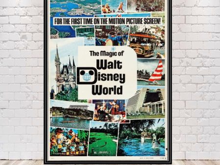 Walt Disney World Poster Vintage Disney Poster The Magic of Disney Magic Kingdom Poster Discount