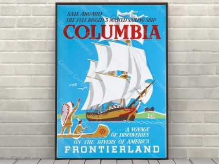 Columbia Frontierland Poster Disney World Poster Vintage Disney Attraction Poster Online Sale