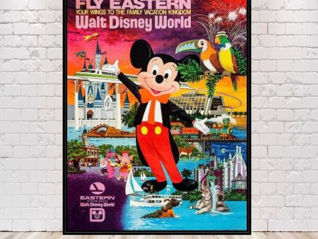 Walt Disney World Poster Vintage Disney Poster Fly Eastern Poster Magic Kingdom Poster Discount