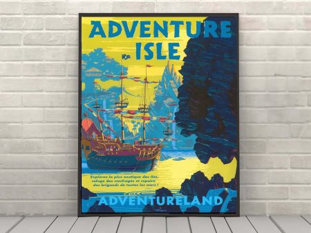 Adventure Isle Poster Vintage Disney Attraction Poster Disneyland Paris Poster Adventureland Poster For Sale