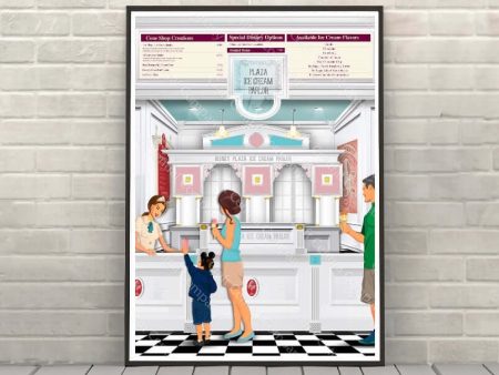 Disney Plaza Ice Cream Parlor Poster Disney Poster Disney Attraction Poster Magic Kingdom Poster Vintage Main Street Ice cream Parlour Online now