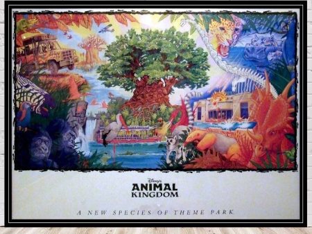 Animal Kingdom Poster Disney Park Attraction Poster Vintage Disney Poster Tree of Life Poster Kilimanjaro Safari Poster Disney world Poster For Cheap