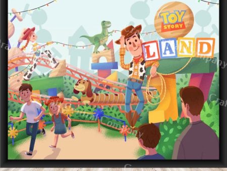 Toy Story Land POSTER Disney Attraction Poster Slinky Dog Dash Poster Hollywood Studios Poster Disney World Poster Disneyland Poster Nursery Online now