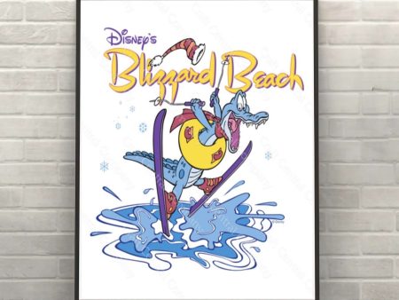 Blizzard Beach Poster Walt Disney World Poster Disney Map Poster Vintage Disney Poster  Blizzard Beach Logo Disney Water Park Wall Art Supply