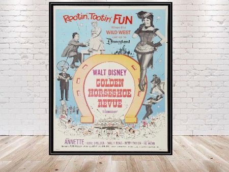 Golden Horseshoe Revue Poster Vintage Disney Movie Poster Classic Disneyland Attraction Posters Disney World Poster Wall Art Christmas Gift Discount