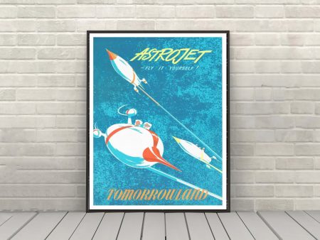 Astrojet Poster Tomorrowland Poster Vintage Disney Poster Disneyland 8x10, 11x14, 13x19, 16x20, 18x24 Astro Jet Poster Disney World Poster For Discount