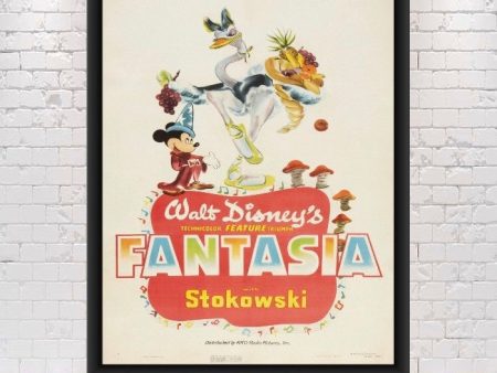 Fantasia Poster Vintage Disney Movie Poster Walt Disney World Posters Mickey Mouse Posters TechniColor Disneyland Posters Wall Art nursery Sale