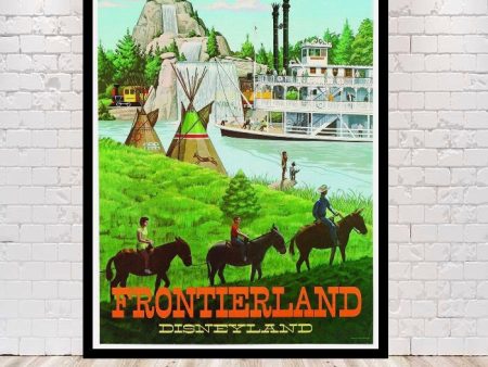 Frontierland Poster Vintage Disney Poster 8x10, 11x14, 13x19 Disneyland Poster Disney World Poster Magic Kingdom Poster Walt Disney World For Cheap