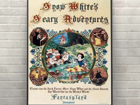 Snow White Scary Adventure Poster Snow White Poster Vintage Disney Poster Vintage Disneyland Poster Fantasyland on Sale