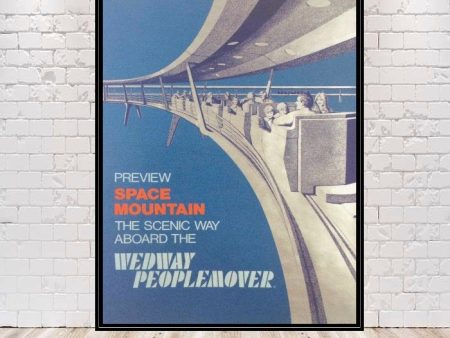 Wedway People Mover Poster Vintage Disney Poster Sizes 8x10, 11x14, 13x19, 16x20 18x24 Magic Kingdom Tomorrowland Poster Disney World Poster Hot on Sale