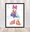 Daisy Duck Poster Daisy Duck Watercolor Poster Disney Poster Disneyland Poster Walt Disney World Wall Art Nursery Kids Bedroom Childs Gift For Discount