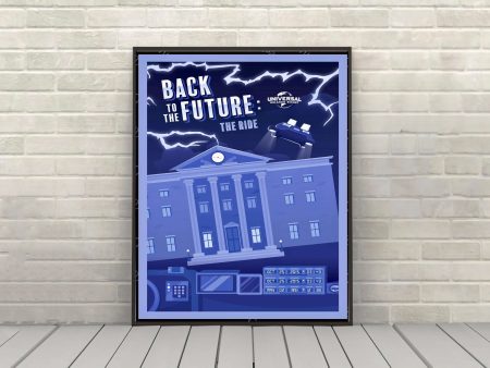 Back to the Future Poster Universal Studios Sizes 8x10, 11x14, 13x19 16x20 18x24 Vintage Classic Movie Poster Back to the future ride poster Online Sale