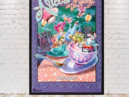 Mad Tea Party Poster Alice in Wonderland POSTER  Alice s tea Party Poster Vintage Disney Poster Fantasyland Poster Disneyland Poster For Cheap