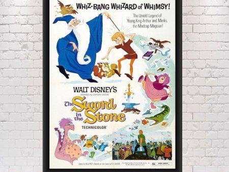 The Sword in the Stone Poster Disney Movie Poster Attraction Poster Vintage Disney Poster Classic Walt Disney World Poster Wall Art Bedroom For Cheap