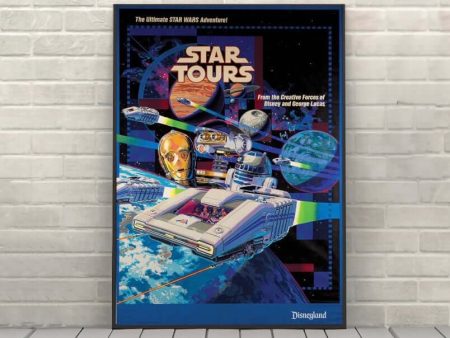 Star Tours Poster Disney Poster Disney Attraction Poster Vintage Star Wars Poster Disneyland Posters Disney World Posters Wall Art Bedroom Supply