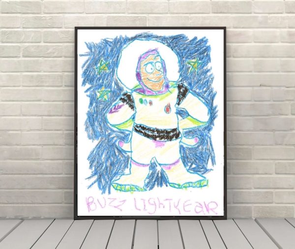 Buzz Lightyear Poster Vintage Disney Poster Andy s Room Poster Andy Drawing Toy Story Disney World Poster Attraction Poster Toy Story Land Fashion