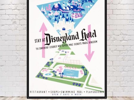 Disneyland Hotel POSTER Vintage Disneyland poster Vintage Disney Poster 8x10 11x14 13x19 16x20 18x24 Disney World Poster Disney Hotel Poster Cheap