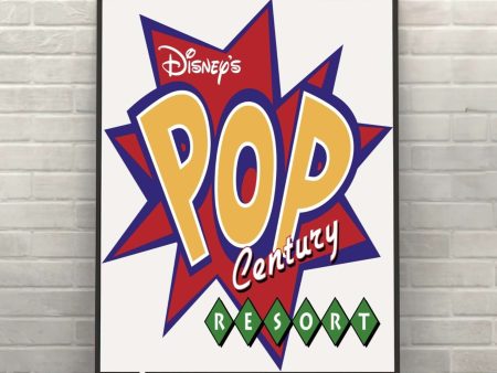 Disney Pop Century Resort Poster Pop Century poster Vintage Disney Poster Disney World Poster Disney Hotel Poster For Sale