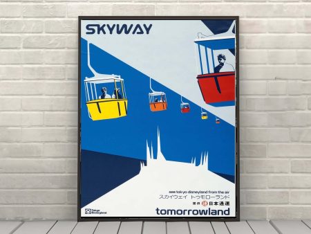 Skyway Poster Tomorrowland Tokyo Disneyland Poster Vintage Disney Attraction Poster Online Hot Sale