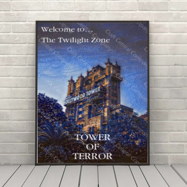 Tower of Terror Poster Disney Attraction Poster Hollywood Studios Poster Vintage Disney World Poster Twilight Zone Poster Disneyland Poster Online Hot Sale