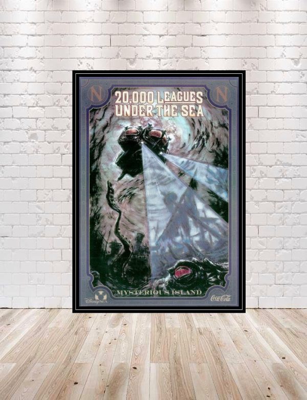 20,000 Leagues Under the Sea Poster Vintage Disney Poster Disney World Poster Disney Sea Poster Tokyo Disney Poster Mysterious Island Poster Supply