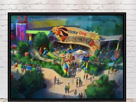 Slinky Dog Dash Poster Disney Attraction Poster Toy Story Poster Hollywood Studios Poster Toy Story Land Poster Disney Poster Disney World Online