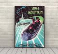 Space Mountain Poster Vintage Disney Poster Disney Attraction Poster Tomorrowland Poster Magic Kingdom Posters Walt Disney World Wall Art Sale