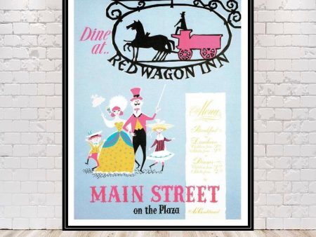 Red Wagon Inn Poster Main Street Poster Vintage Disney Poster Disneyland Poster 8x10, 11x14, 13x19. 16 x 20, 18x24 The Disney Plaza Poster Supply