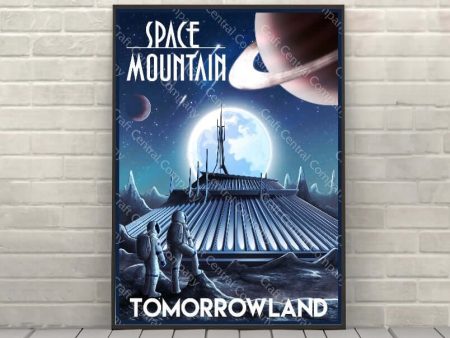 Space Mountain Poster Vintage Disney Attraction Poster Magic Kingdom Poster Tomorrowland Poster Walt Disney World Poster Disneyland Poster Online now