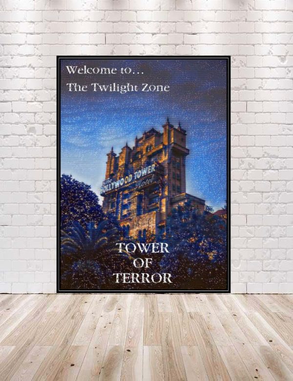 Tower of Terror Poster Disney Attraction Poster Hollywood Studios Poster Vintage Disney World Poster Twilight Zone Poster Disneyland Poster Online Hot Sale