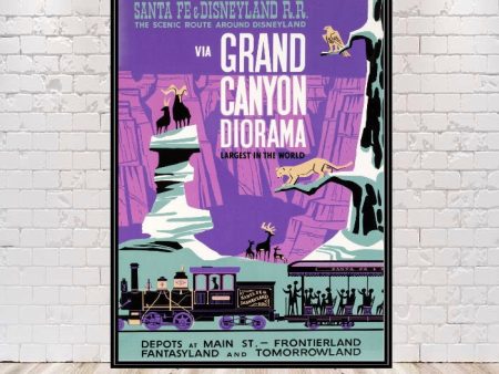 Disneyland RailRoad Poster The Grand Canyon Diorama Poster Main Street PosterVintage Disney Poster Sizes 8x10, 11x14, 13x19, 16x20, 18x24 on Sale