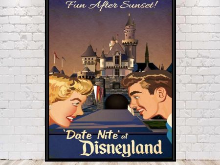 Date Nite at Disneyland Poster Vintage Disney Poster on Sale