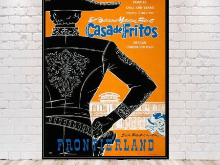 CasadDeFritos Poster Frontierland Poster Vintage Disney Poster Disneyland Poster Disney World Poster Casa De Fritos Poster Magic Kingdom Fashion