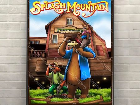 Splash Mountain Poster Disney Poster Disney Attraction Poster Frontierland Posters Vintage Magic Kingdom Disney World Disneyland Posters Online Hot Sale