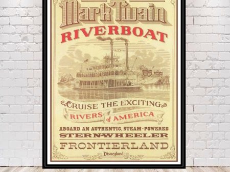 Mark Twain Riverboat Poster Vintage Disney Poster Sizes 8x10 11x14, 13x19 Frontierland Poster Disney World Poster Disneyland Poster Hot on Sale