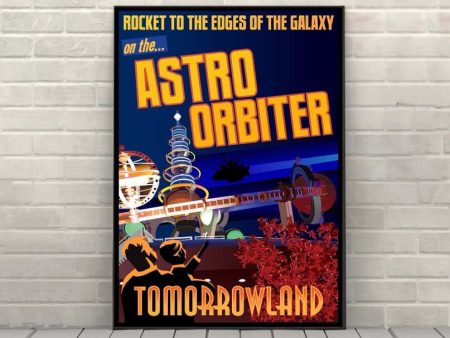 Astro Orbiter Poster Tomorrowland Poster Vintage Disney Poster Disneyland 8x10, 11x14, 13x19, 16x20, 18x24 Magic Kingdom Disney World Poster Cheap