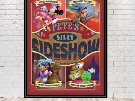 Pete s Silly Sideshow Poster Disney World Poster Vintage Disney Poster Disney Characters Mickey Poster Donald Duck Poster Goofy Poster Hot on Sale