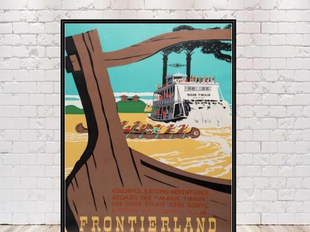 Frontierland Poster Vintage Disney Poster Disney World (Sizes) 8x10, 11x14, 13x19, 16x20, 18x24 Magic Kingdom Disneyland Vintage Poster Cheap